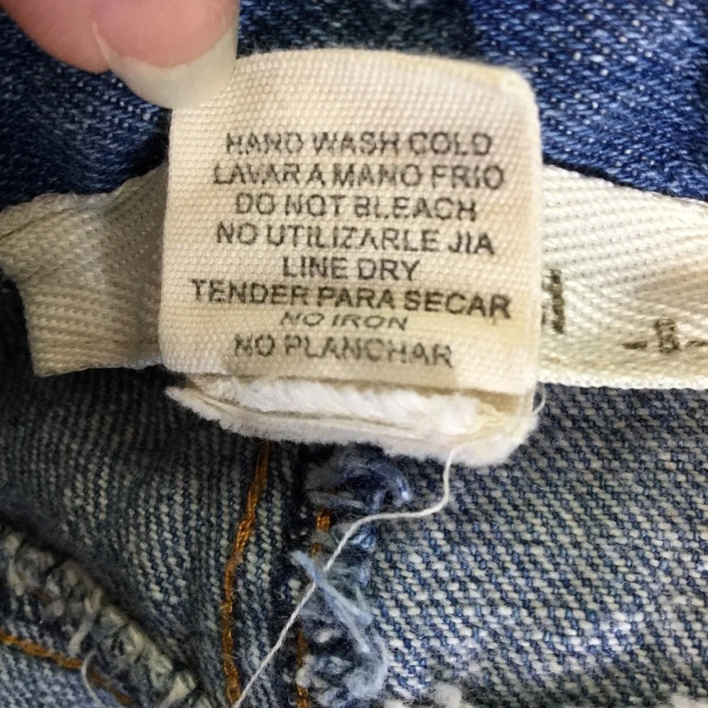 Sans Souci Blue Jean Shorts Small Belt Rainbow